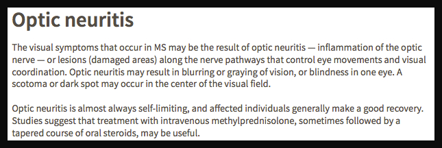 Optic Neuritis MSS